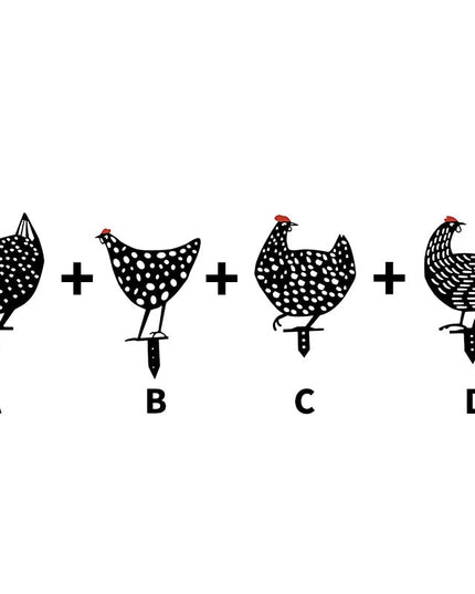 Sherem Metal Chicken Garden Sculpture - Libiyi