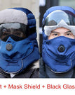 Bouclier Marine+Masque / Lunettes noires