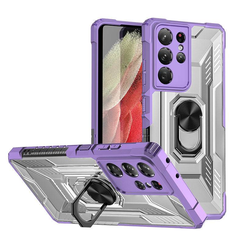 Magnetic Metal Finger Ring Holder Armor Case For Samsung S21 ULTRA 5G - Libiyi