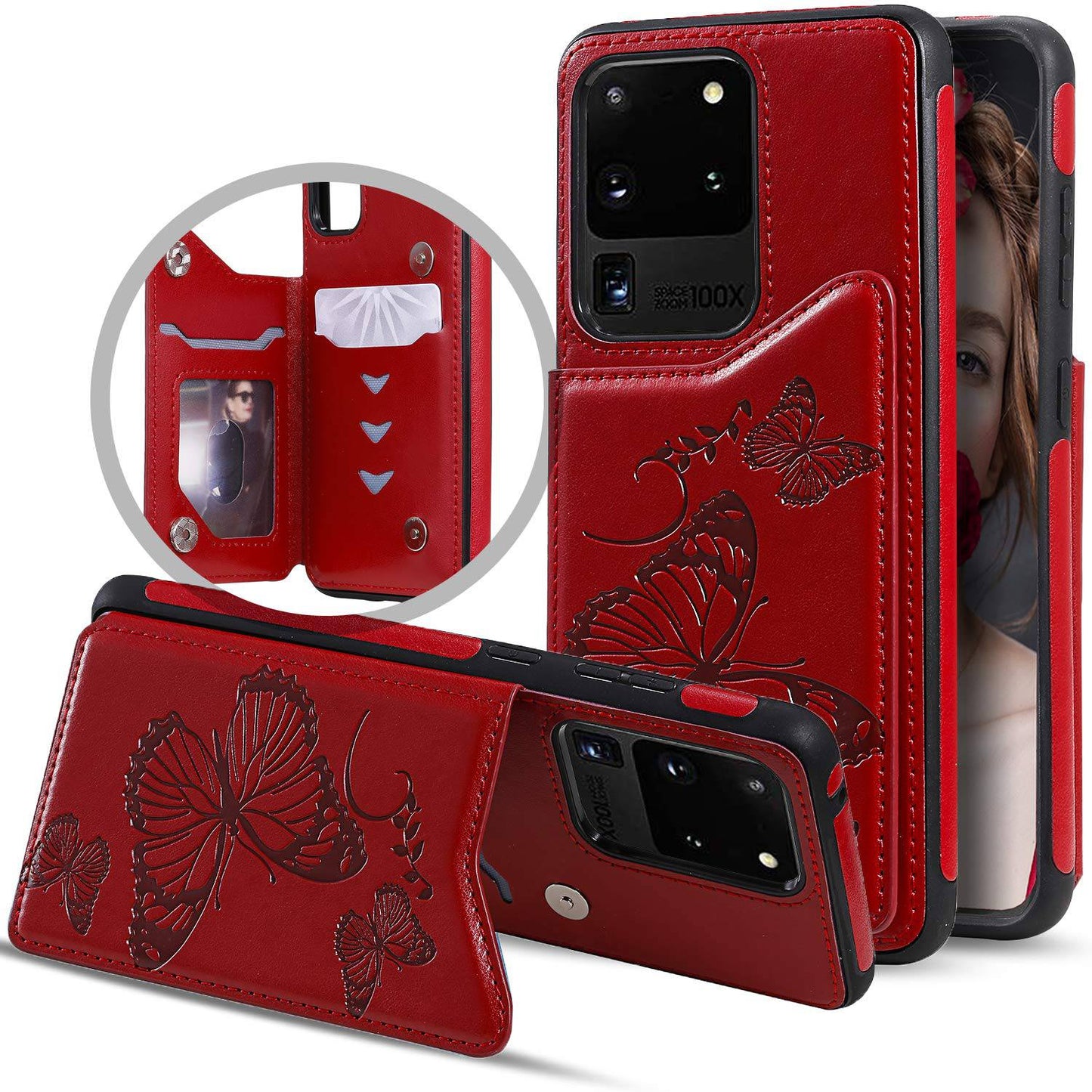 New Luxury Embossing Wallet Cover For SAMSUNG S20 Ultra-Fast Delivery - Libiyi