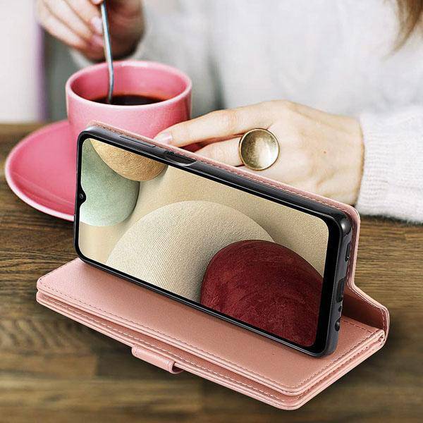 Bling Wallet Case with Wrist Strap for Samsung A12 - Libiyi