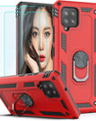Red / A42(5G) / With 2-Pack Screen Protectors