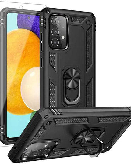 Samsung A72(4G) Luxury Armor Ring Bracket Phone Case With 1-Pack Screen Protector - Libiyi