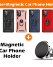 Vermelho / A72 (4G) / + Protetor de tela + Suporte magnético para telefone para carro