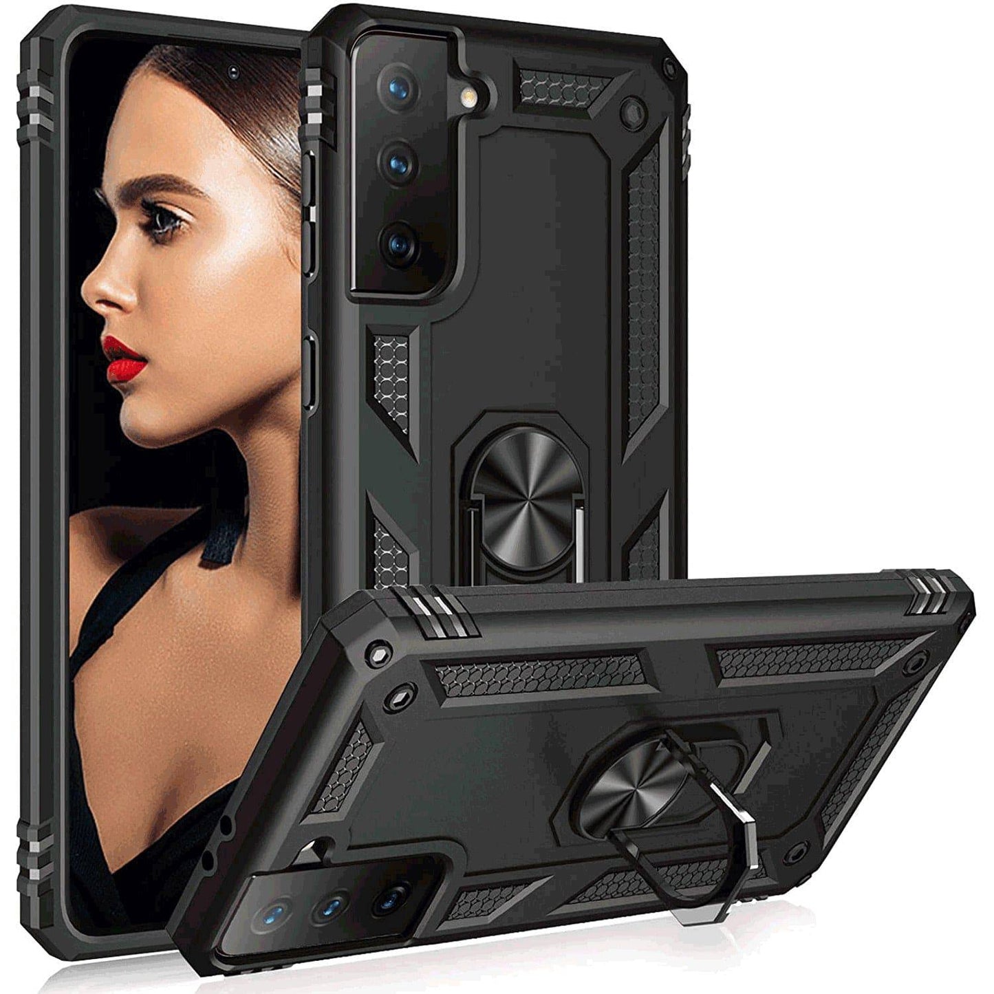 Luxury Armor Ring Bracket Phone Case For Samsung S21 FE(5G) - Libiyi