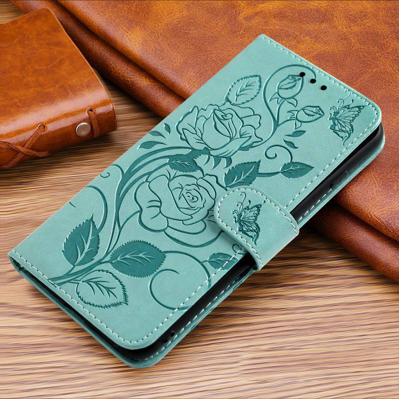 3D Embossed Rose Wallet Case For Google Pixel 6 Pro - Libiyi