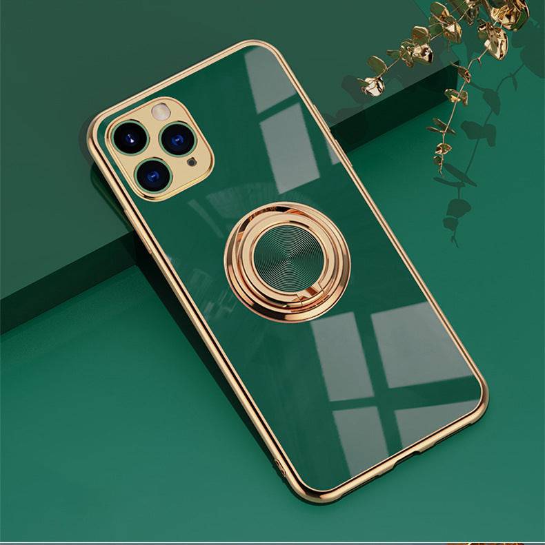 Shiny Plating Built-in Finger Ring Case For iPhone - Libiyi
