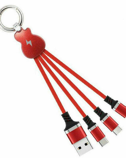 Multi 3 In 1 Guitar Design Charging Cable - Libiyi
